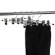 thumbnail image 4 of 10 pcs 40 cm chrome iron hangers, silver metal trouser hangers pants shorts skirt socks underwear, with non-slip clips, 4 of 5