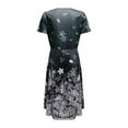 thumbnail image 4 of Ketyyh-chn99 Robe Maxi Grande Taille Robe Évasée à Fleurs Robe Droite Unie pour Vacances Robe de Plage à Enfiler Gris,2TG, 4 of 5