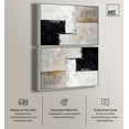 thumbnail image 2 of Art Remedy Contemporary Art Canvas, 36" x 24", Silver Frame, Black Dust and White Ash II Set, 2 of 5