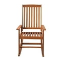 thumbnail image 3 of Northlight 43" Wood Outdoor Patio Rocking Chair - Honey Brown, 3 of 4