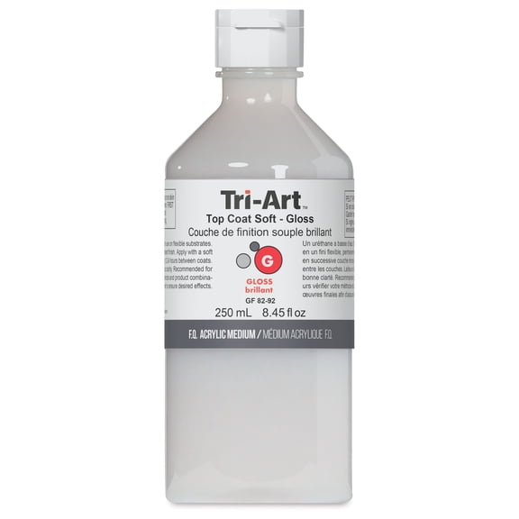 Tri-Art Top Coat Medium - Soft Gloss, 8 oz, Bottle