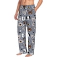 thumbnail image 6 of Fuzoiu Cute Dog Faces Print Men's Pajama Pants,Lounge Pants for Men,Lounge PJ Bottoms,Sleepwear Pants with Drawstring Pockets -Medium, 6 of 6