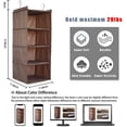 thumbnail image 3 of PIPETPET 4-Shelf Hanging Oxford Closet Organizers and Storage, Collapsible Closet Storage Organizer, for RV Wardrobe Camp, Hanging Organizer for Shoes Toys Baby Clothes, 3 of 5