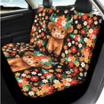 thumbnail image 3 of Uorisanigo Cute Highland Cow 14 Pack Car Seat Covers Full Set Soft Elastic Auto Steering Wheel Cover Cars Headrest Cover Car Console Cover Auto Seat Belt Cover Water Cup Pad for Cars SUVs, 3 of 6