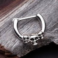 thumbnail image 2 of Triple Death Skulls Clicker Ring, 2 of 2