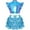 Blue, variant on SiiRoh Girls Metallic Crop Top with Sequin Ruffle Tiered Skirt Sparkly Disco Jazz Dance Outfit Sets Blue 6