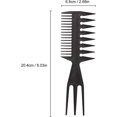 thumbnail image 5 of Peine de plástico Suyoo 3 en 1 Peine para hombres Peine para desenredar el cabello Peine antiestático, 5 of 5