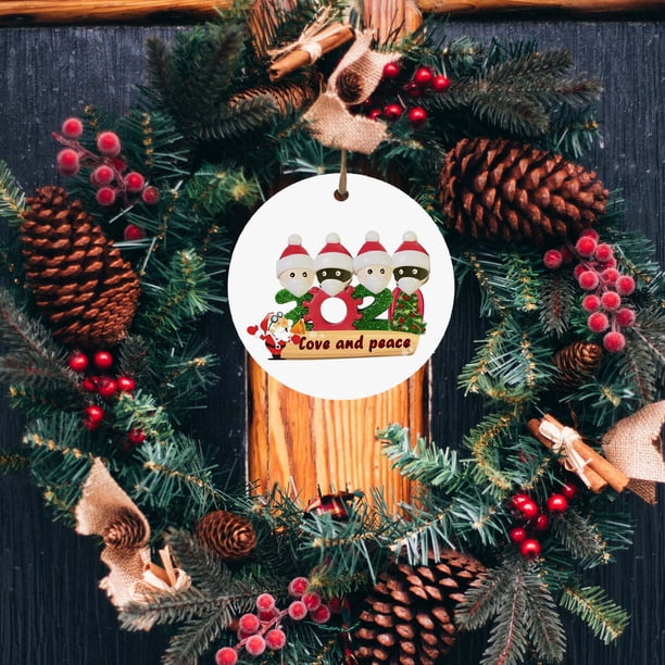 Adorno de Navegación 2024 Xihbxyly En Papá Noel y Mascarilla