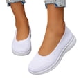 thumbnail image 2 of Women's Breathable Knit Slip-On Sneakers - Lightweight Casual Walking Shoes, Non-Slip Comfort Flats 37, 2 of 7