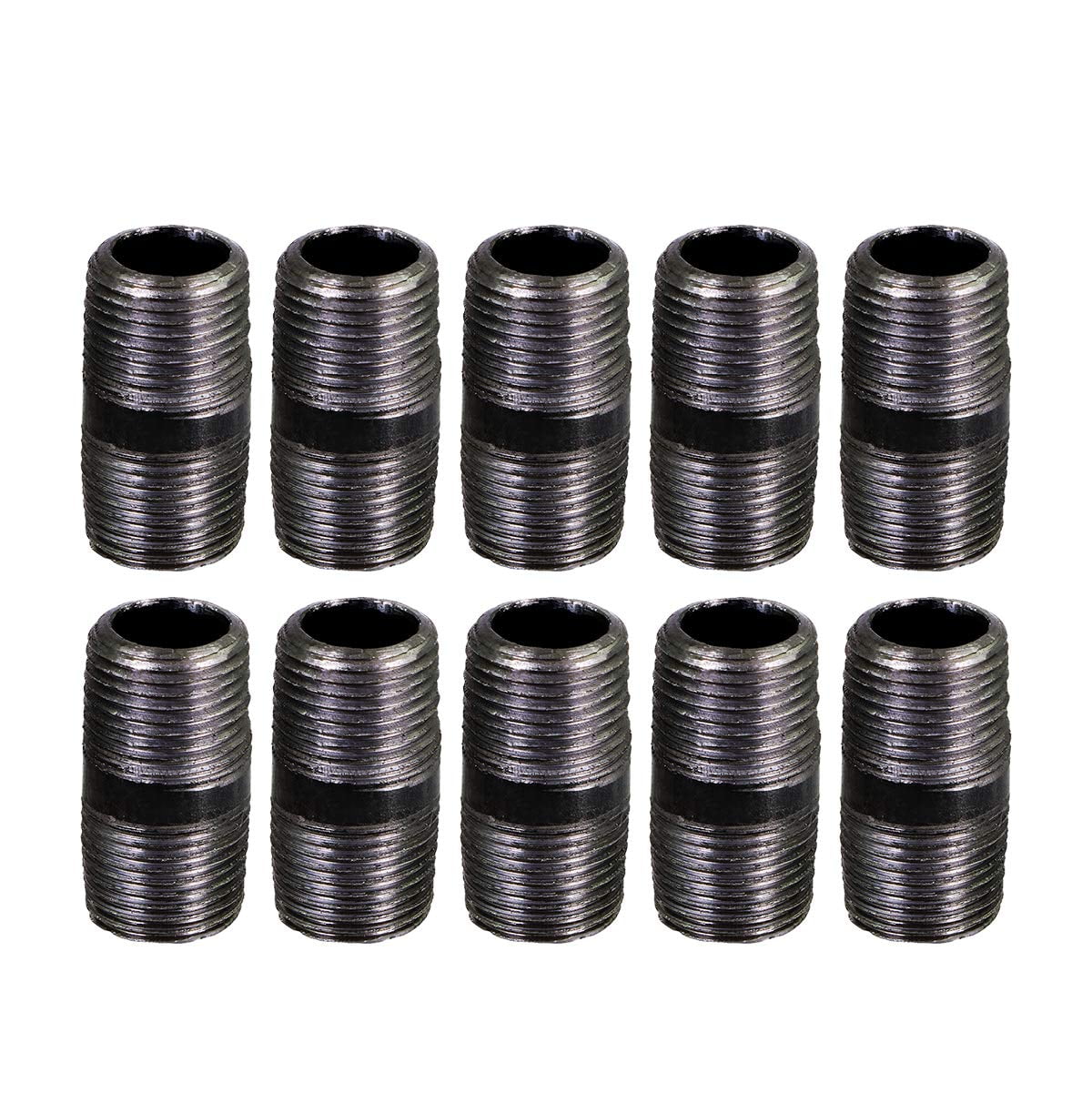 1/4" NPT x 1.5" Long Male Pipe Nipples Threaded Brass Fittings Connectors 5 Pack 