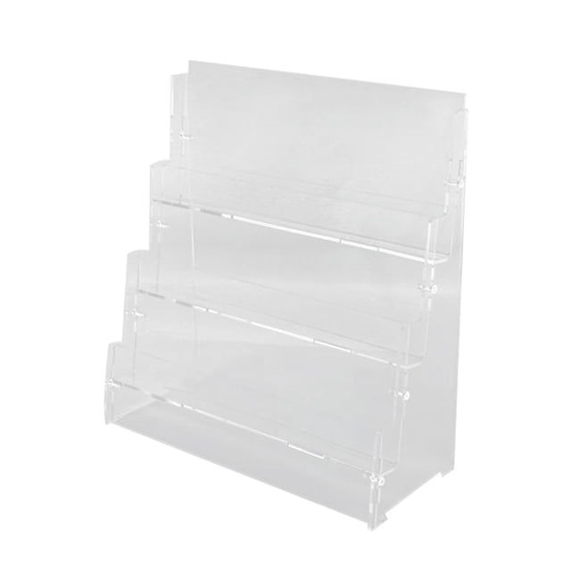 Colaxi Sport Cards Display Shelf 3 Tiers Showcase Sleeved Trading Cards Display Stand Games Card Storage Holder for Countertop Store Clear