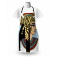 thumbnail image 3 of Egyptian Print Apron, Profile Portrait of Queen Cleopatra Cultures Civilization Antique Art, Unisex Kitchen Bib with Adjustable Neck for Cooking Gardening, Adult Size, Multicolor, by Ambesonne, 3 of 4