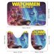 thumbnail image 3 of Hombre de vigilancia-theme 4-Piece Shower Curtain Set with Rugs, Waterproof Bathroom Decor Set Includes Bath Mat, U-Shaped Rug, Toilet Lid Cover and Curtain with Hooks, 3 of 6