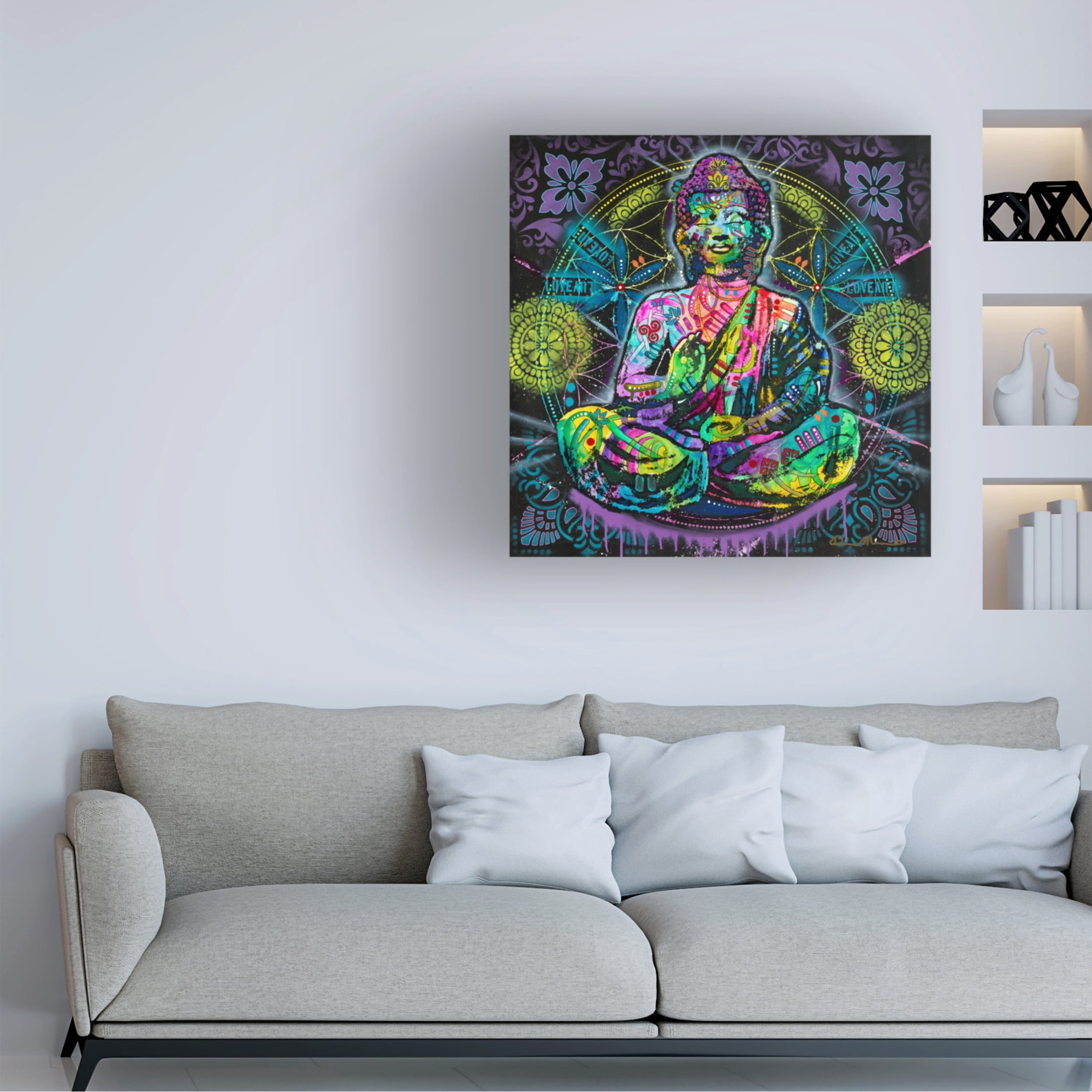 Canvas Wall Art - Dean Russo 'Infinite Love' Wall Art for Living Room, Bedroom, or Office Décor by Trademark Fine Art - 14 x 14 Inches