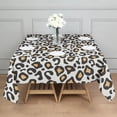 thumbnail image 3 of Black and Yellow Of Leopard Print Square Tablecloth,Waterproof Square Table Cover,Wipeable Spillproof Washable Table Cover for Home Kitchen Party Decor 52"x52"(132x132cm), 3 of 6