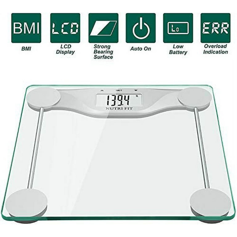 Scale for Body Weight, Posture Digital Bathroom Scale Large LED Display  Weight Scale, High Accurate Body Composition Analyzer with BMI with Free