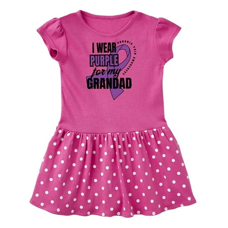 

Inktastic Chronic Pain I Wear Purple For My Grandad Gift Baby Girl Dress