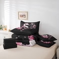 thumbnail image 6 of Castle Fairy Black White Dragon Bedding Comforter Set,Cherry Blossom Full Bedding Set, 6 of 8