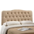 thumbnail image 1 of Modway Annabel Tête de Lit Capitonnée à Boutons en Tissu de Lin Rembourrée Format Grand Lit en Beige, 1 of 4