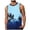 Light Blue, variant on Men's 3D Digital Print Features Street Loose Beach Coconut Tree Holiday Vest Clothes