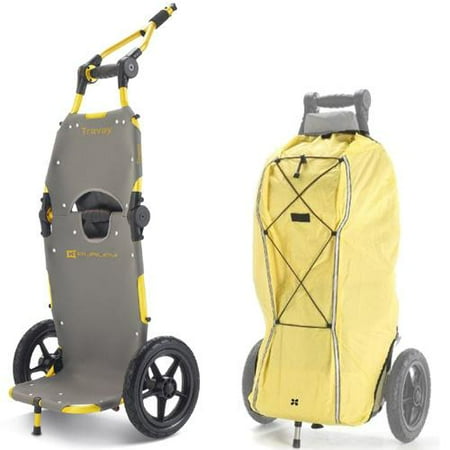 Burley Trailer Storage Cover - Burley 951302 Travoy Commuter Trailer with Rain Cover - Yellow