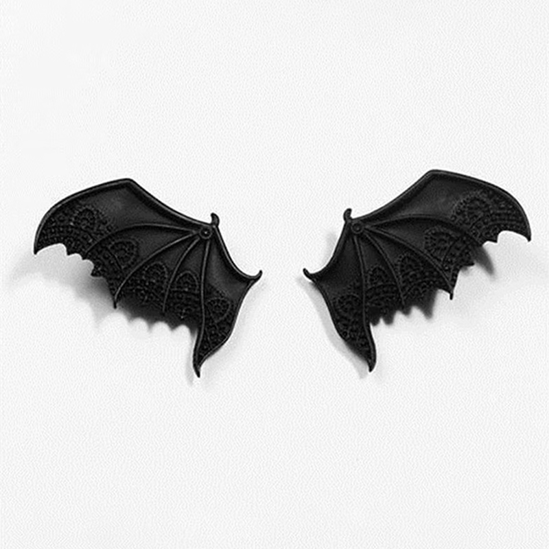 Black Bat Wing Hair Clip Punk Gothic Vintage Vampire Demon Wings Hair