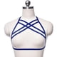 thumbnail image 2 of Lencería Elasticity Premium Material Ductilidad Romántico Air Strappospy Erogeus Misterioso Diseño único Moda Cupless Cage Bra RoyalBlue seitruly XX000641-05, 2 of 6