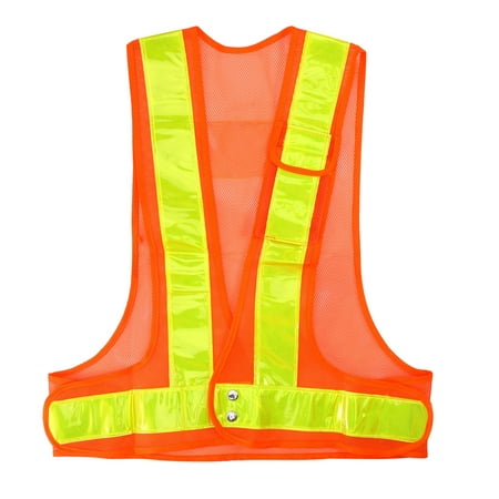 

NUOLUX 1pc Fishnet Safety Reflective Vest High Visibility Security Mesh Waistcoat for Cycling Outdoor Construction (Orange)