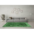 thumbnail image 3 of Ahgly Company Indoor Round Oriental Emerald Green Traditional Area Rugs, 7' Round, 3 of 4