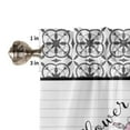 thumbnail image 7 of Tile Texture Flower Clock Coffee Cup Curtains Home Decor Living Room Kitchen Balcony Room Window Curtain Bedroom Decoration, 7 of 7