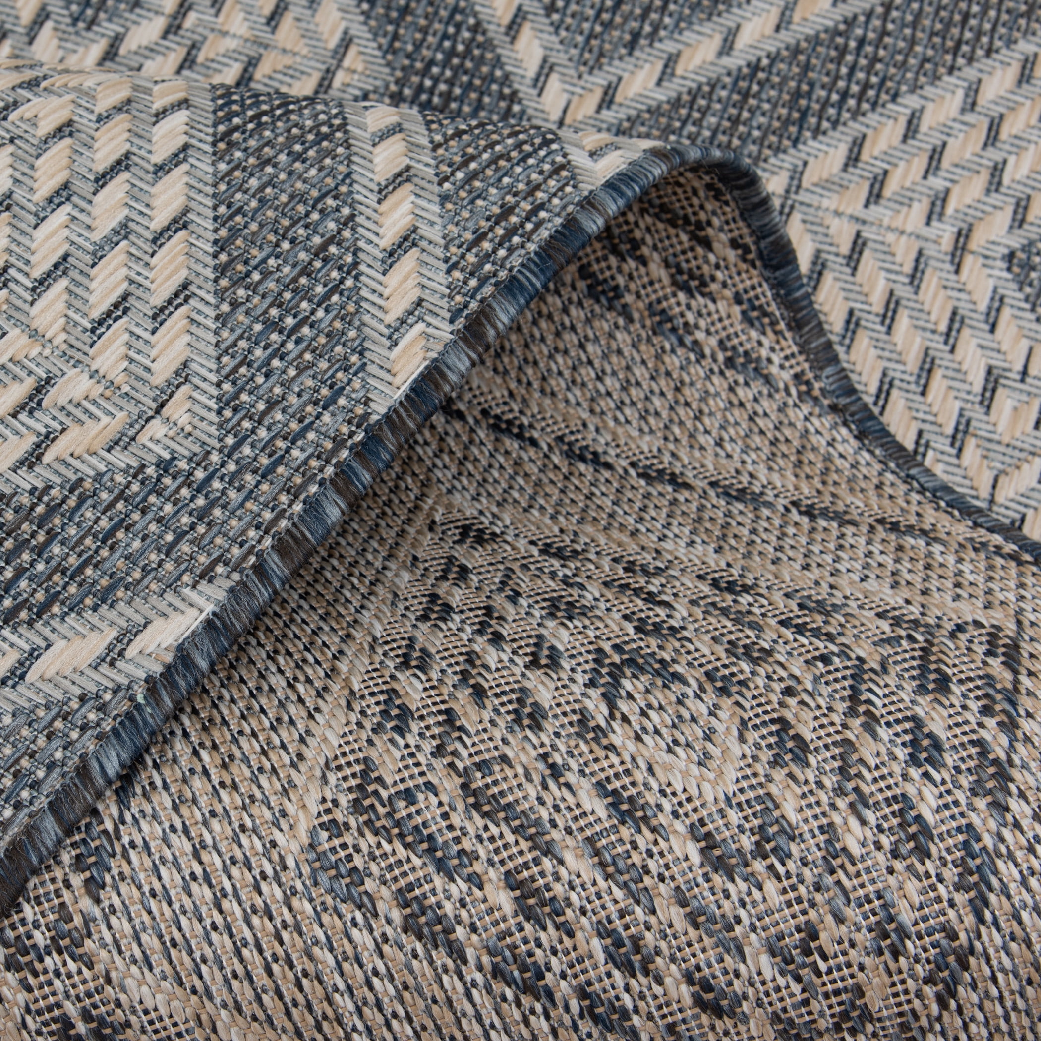 Loomaknoti Melbourne Davion 5' x 7' Geometric Indoor/Outdoor Area Rug , Blue