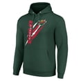 thumbnail image 2 of Men's Starter  Green Minnesota Wild Color Scratch Fleece Pullover Hoodie, 2 of 3