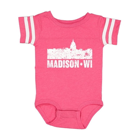 

Inktastic Madison Skyline Grunge Gift Baby Boy or Baby Girl Bodysuit