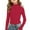 Wine, variant on XIMIN Kids Girls Solid Color Ribbed Knitted Shirts Mock Neck Tee Top Turtleneck Long Sleeve Basic Fall Winter Casual Slim Fit Base Layer Pullover Tee