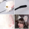 thumbnail image 3 of Orejas de gato negro CHAO Juego de 2 piezas diadema y collar de piel artificial, 3 of 5