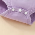 thumbnail image 7 of Gibobby Baby Girl Summer Clothes Outfit Ruffle Ribbed Romper Tops Floral Shorts Set + Headband Toddler Summer Clothes Girls(Purple,3-6 Months), 7 of 7