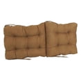 thumbnail image 2 of 18-inch by 38-inch Solid Microsuede Tufted Chair Cushion Brown-Color, 2 of 2