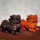 thumbnail image 2 of Ebony wood carved Pixiu figurines, a pair, solid wood, for home living room TV cabinet decoration, gifts, and auspicious crafts., 2 of 3