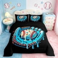 thumbnail image 2 of Homewish Baseball Sport Gamer Bedding Comforter Set,Boys Ball Game Twin Comforter Sets,Blue White Black Bedding Set For Teens,Luxury Bedroom Decor Reversible,2 Pieces, 2 of 8