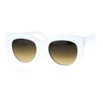 thumbnail image 2 of SA106 Diva Thick Plastic Oversize Cat Eye Womens Sunglasses White, 2 of 3