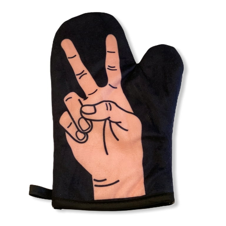 Peace Sign Oven Mitt Funny Unity Cooking Graphic Kitchen Accessories