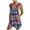 Sky Blue, variant on Womens Jumpsuits Ribbed Loose Overall Round Neck Fashion Printed Summer Sleeveless Casual Rompers Jumpers with Pockets