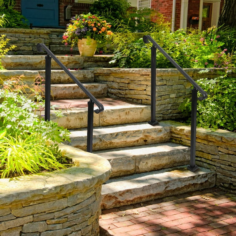 VEVOR Outdoor Stair Railing, Fits for 1-5 Steps Transitional