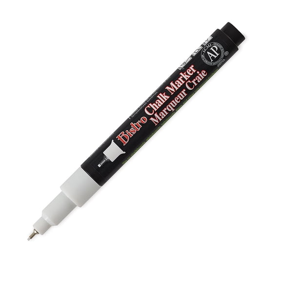 Marvy Uchida Bistro Chalk Marker - White, Extra Fine