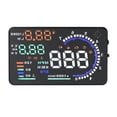 thumbnail image 4 of Car HUD Display 5.5 Inch Auto Windshield Speed with Reflection Elimination, Car Warning System  Driving Mileage Measurement for OBD II,EUOBD Speedometers, 4 of 7