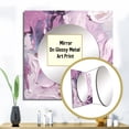 thumbnail image 3 of Designart "Electric Marble Ink Expression I" Abstract Marble Square Mirror For Wall Decor - Large Purple Square Printed Wall Mirror Art - Square Modern Mirror - Wall Mounted Square Large Mirror, 3 of 5