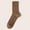 Coffee, variant on Kilaqueen Women's Bamboo Plain Socks Comfy Fashion Trendy Socks All-Match Socks Quarter Twisted Knitted Socks Super Soft Cotton Bootie Socks Thin Crew Socks