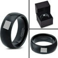 thumbnail image 4 of Tungsten Colorado The Centennial State Band Ring 8mm Men Women Comfort Fit Black Dome Polished, 4 of 4
