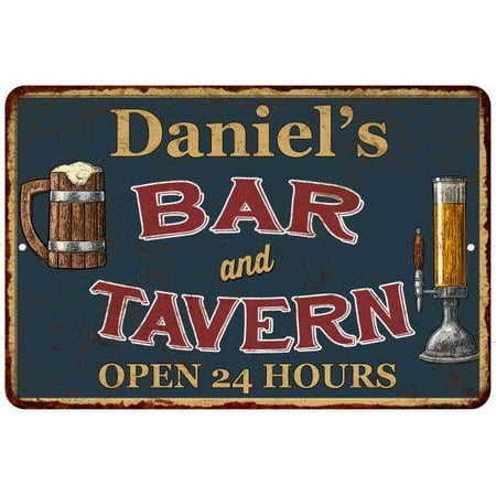 Tavern On The Green Patio Daniel's Green Bar & Tavern Personalized Rustic Sign 8 x 12 High Gloss Metal 208120047408 ()