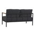 thumbnail image 6 of Flash Furniture Lea Series Steel Patio Lounge Loveseat - Charcoal, 6 of 11
